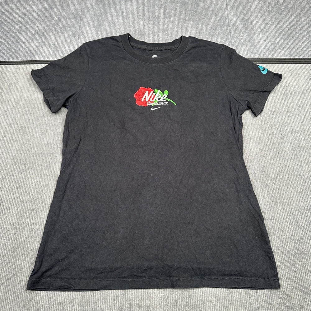 Nike Sportswear Los Angeles Rose Graphic Y2k TShirt Black Small Short Sleeve Tee